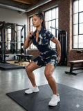 ROMPER SPORT ZIP TIE-DYE