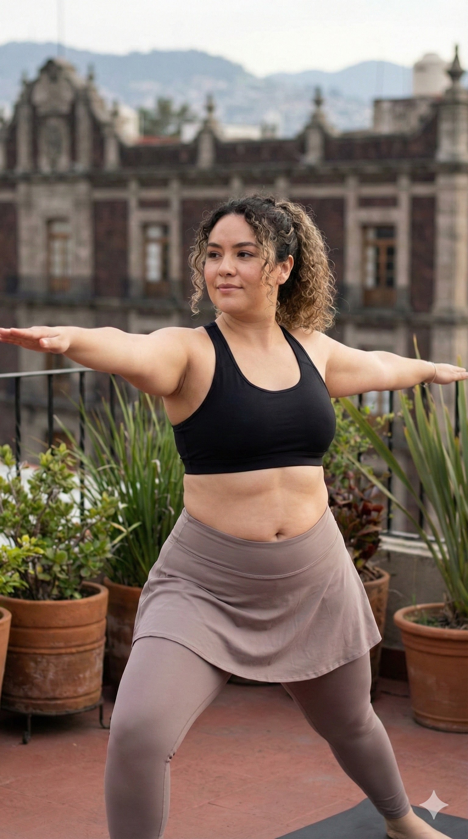 ACTIVE SKORT RIB MAUVE